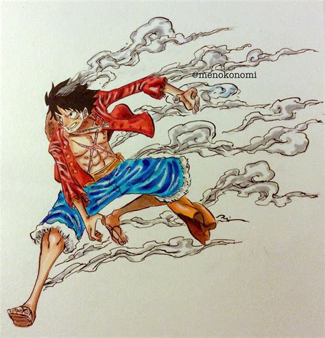 Just A Guy That Draws One Piece I Really Love Drawing Luffy In Gear Second