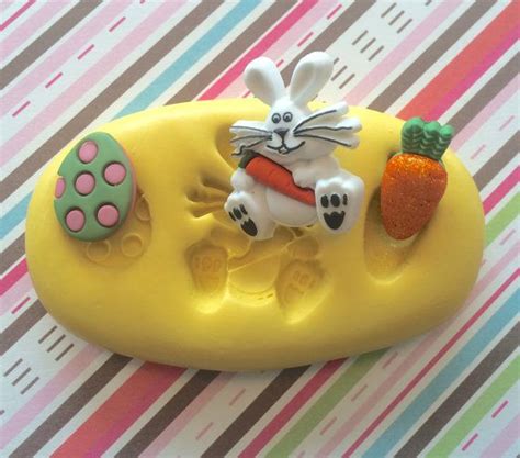 Easter Bunny Silicone Mold Easter Egg Mold Cake Supply Etsy Easter
