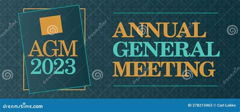 Agm Annual General Meeting 2023 Banner Or Poster Eps10 Vector