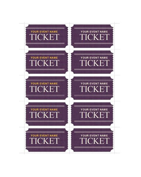 Pin On Example Event Ticket Templates Free Printable Raffle Ticket