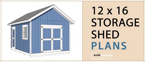 12x16 Shed Diy Plans Gable Roof Build Blueprint 2022