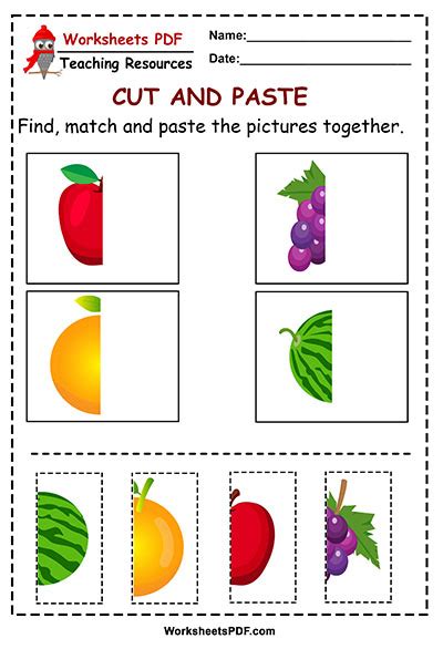 Printable Cut And Paste Puzzle