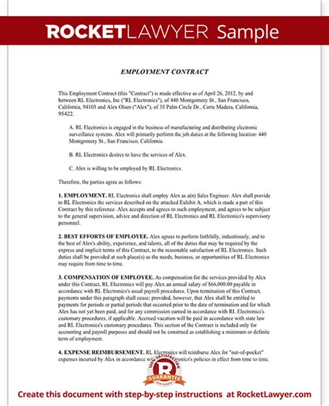employment contract template emmamcintyrephotographycom