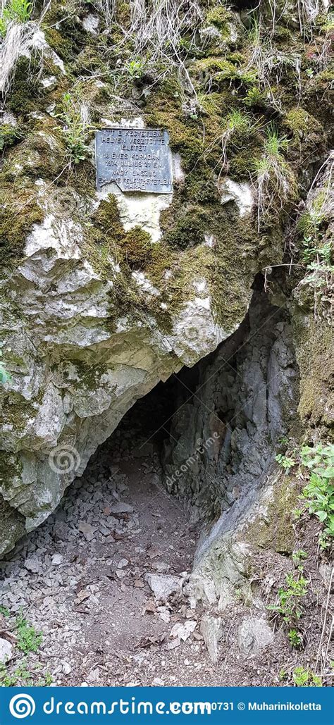 Plate Embedded In The Mountain In Cheiile Turzii Romania Editorial