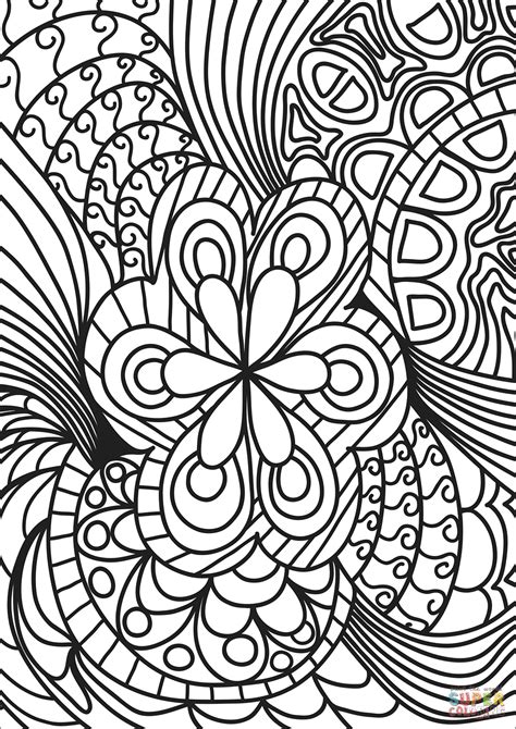 Abstract Doodle Coloring Page Free Printable Coloring Pages