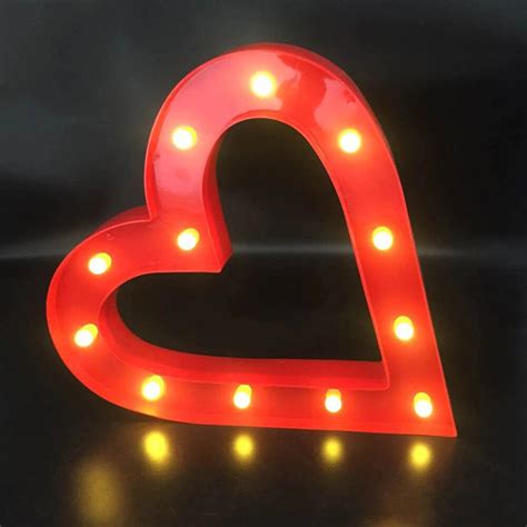Romantic Heart Star Cloud Lamps 3d Led Table Night Light Battery