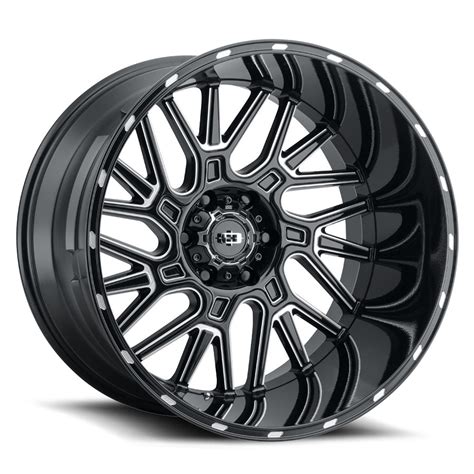 Vision Brawl 404 Wheels Rims 20x12 8x1651 Gloss Black Milled Spoke