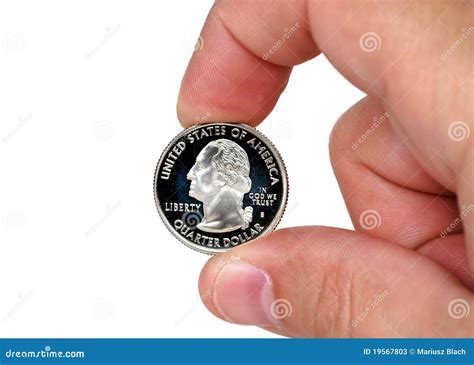 Quarter Dollar Coin Stock Image Image Of Banking Earnings 19567803
