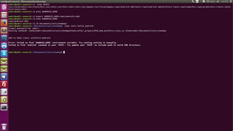 Javascript Set Environment Variable In Ubuntu For Ionic