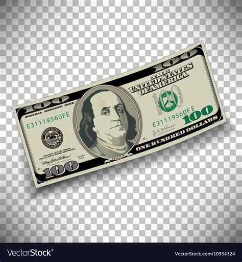 A 100 Dollar Bill Royalty Free Vector Image Vectorstock