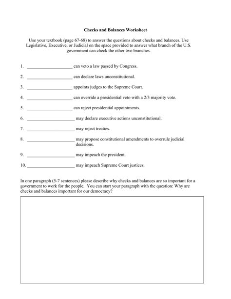 The great state icivics worksheet answers the great state name: Checks And Balances Worksheet Answers