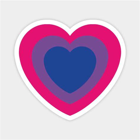 Bisexual Pride Flag Colours Cute Heart Design Bisexual Magnet Teepublic