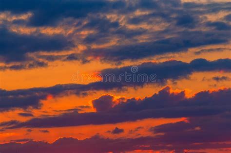 Orange Sunset Sky With Clouds Stock Image Image Of Dream Atmosphere