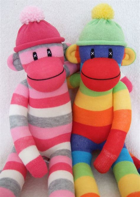 Cute Sock Monkeys Custom Made Sock Monkey Dolls Sock Monkey Pattern