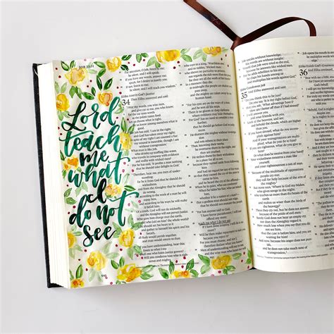 Bible Journaling With Me Watercolor Lettering And Florals Scribbling