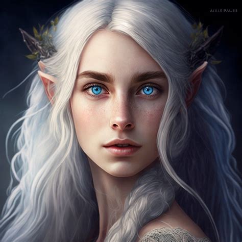 Pin By Яна On Arts In 2023 Female Elf Elf Art Black Hair Blue Eyes