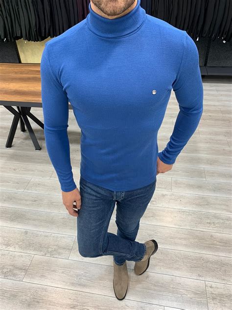 Fitted Turtleneck Turtleneck Sweater Men Sweater Slim Fit Sweater