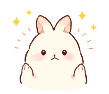 A White Rabbit With Stars Around It S Eyes And Ears Sitting On Its Hind Legs
