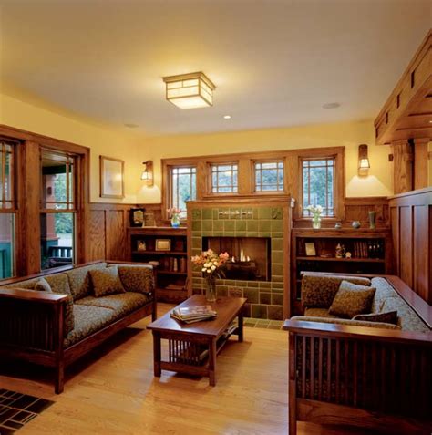 A Bungalow Makeover Craftsman Style Interiors Craftsman Living Rooms