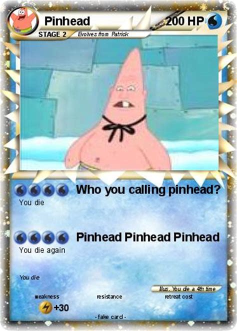 Pokémon Pinhead 20 20 Who You Calling Pinhead My