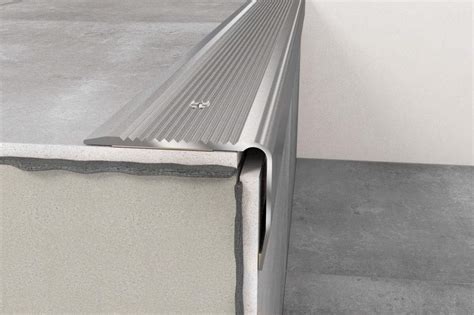 Buy Aluminium Stair Nosing Edge Grooved Rubust Trim Step Nose Edging 120m Tmw Profiles
