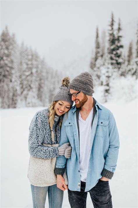 Winter Couples Shoot In The Mountains Utah Wedding Photographer
