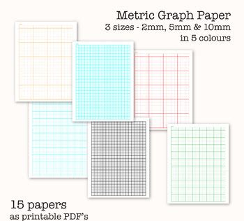 15 Metric Scale Graph Papers Digital Graph Paper PDF Printable