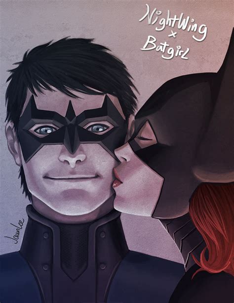 Batgirl And Nightwing Kiss