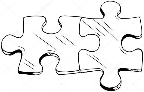 Hand drawn playing cards chess board chess piece puzzle illustration. Two puzzle pieces — Stock Vector © businessdoodles #60499895