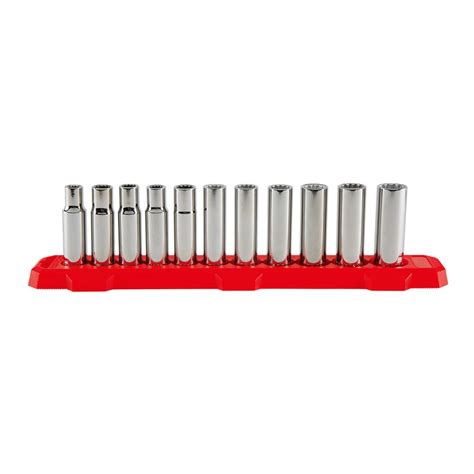 Craftsman 11 Piece Metric 12 In Drive 12 Point Deep Socket Set At