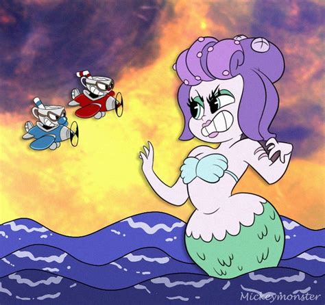 Cuphead Mermaid Boss By Mickeymonster Art Cartoon Styles Mermaid