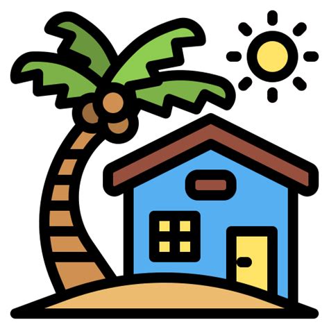 Beach House Generic Outline Color Icon