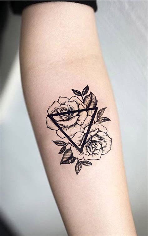 Geometric Roses Forearm Tattoo Ideas For Women My Point Of View