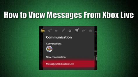 How To View Messages From Xbox Live Youtube