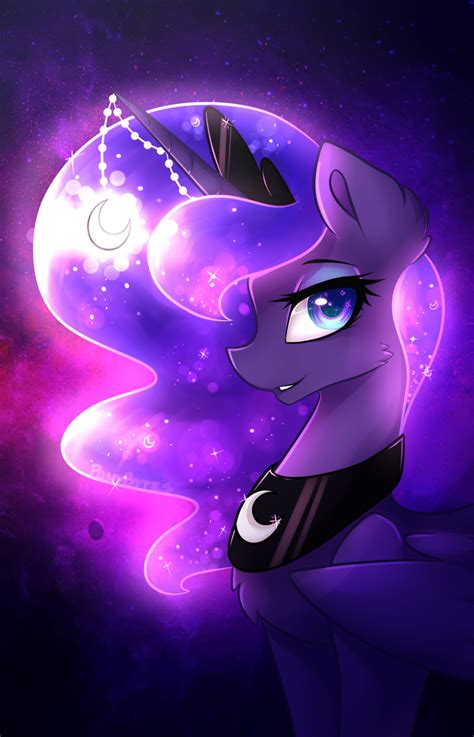 Bioluminescent Princess Luna принцесса Луна Royal Mlp Art