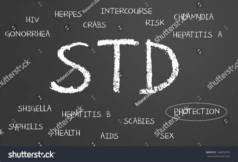 Sexually Transmitted Disease Word Cloud Written Stock Illustration