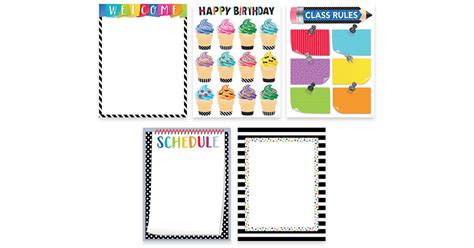 Bold And Bright Classroom Essentials 5 Chart Pack Ctp2255 Creative