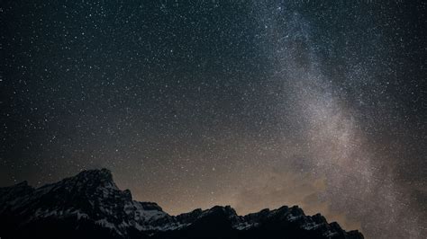 Обои звездное небо горы млечный путь картинки на рабочий стол фото