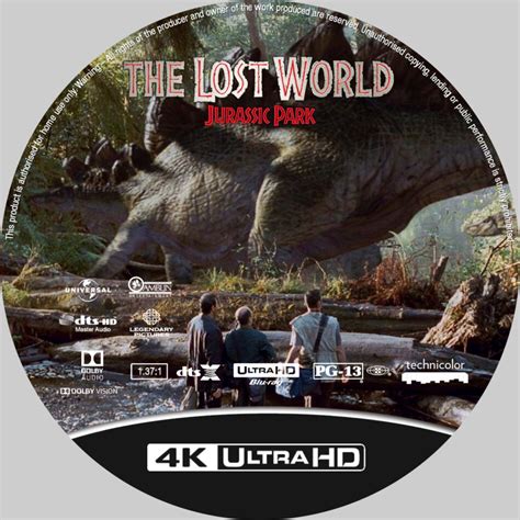 Jurassic Park The Lost World 1997 R1 Custom 4k Blu Ray Label Dvdcovercom