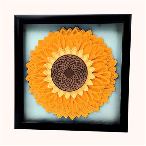 How To Make A Sunflower Mandala - Easy 3D Mandala with a free 3D