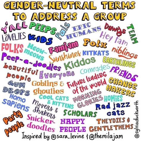 Gender Neutral Greetings Gender Neutral Terms Jazz Party Doodle