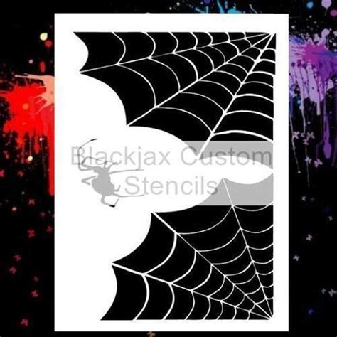 Corner Spider Webs And Spider Airbrush Stenciltemplate Ebay