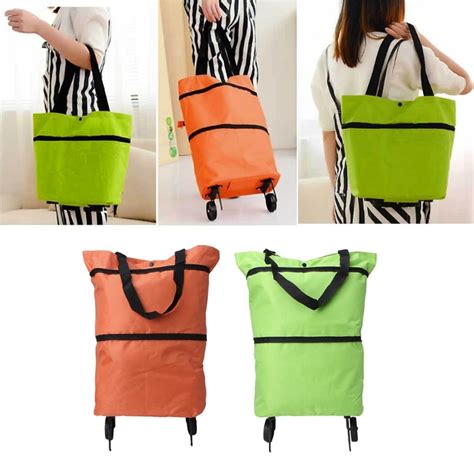 Thinkthendo New Folding Fold Able Shopping Trolley Bag Cart Grocery