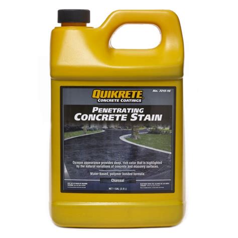 Find many great new & used options and get the best deals for quikrete translucent concrete stain terra cotta gal at the best online prices at ebay! Quikrete 721516 Penetrating Concrete Stain Charcoal 1 ...