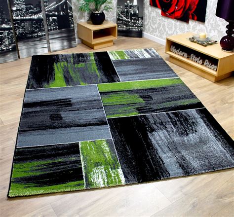 Integrate this rug that will revitalize your ultimate space. Modern Square Pattern Contemporary Designer Rugs Black Red ...