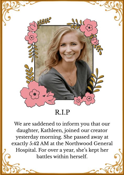 FREE Death Announcement Templates & Examples - Edit Online & Download