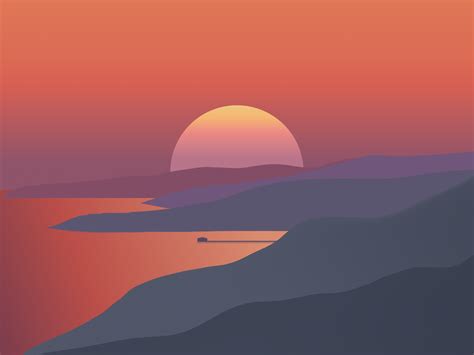 1920x1440 Surreal Sunset Minimal 4k 1920x1440 Resolution Wallpaper Hd