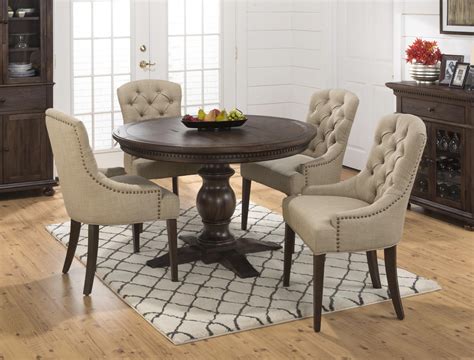 It has a smooth look of comfort and professionalism. Jofran Geneva Hills Round to Oval Table with Pedestal Base ...