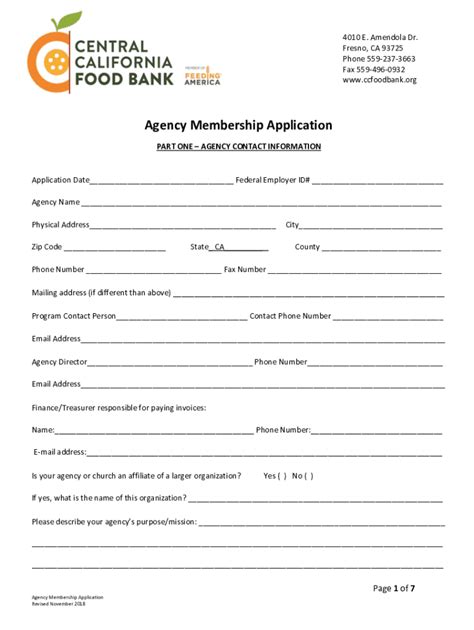 Fillable Online Community Food Bank Fax Email Print Pdffiller