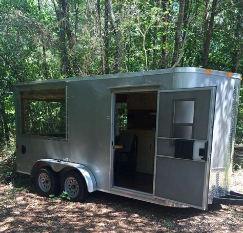 7×16 Cargo Craft Cargo Trailer Converted Into Cozy Tiny Home On Wheels